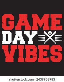 game day vibes t-shirt design. vector illustration