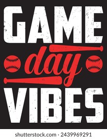 game day vibes t-shirt design. vector illustration