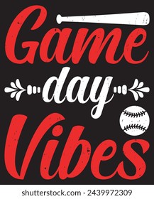 game day vibes t-shirt design. vector illustration.