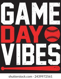 game day vibes t-shirt design . vector illustration