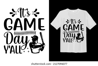 It's Game Day Y'all Svg T Shirt Design