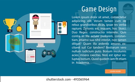 Game Design Conceptual Banner Stock Vector (Royalty Free) 493365964