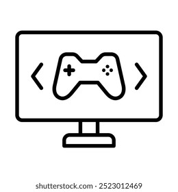 Ilustração do vetor da linha do ícone do Game Design