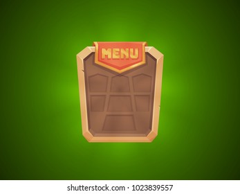Game design menu. Vector illustration
