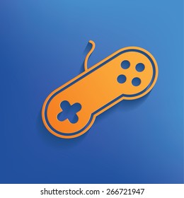 Game design on blue background,clean vector