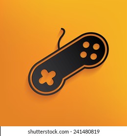 Game design on yellow background,clean vector