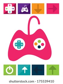 game design over white background vector illustration