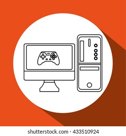 Game design. Technology icon. Isolated illustration , vector