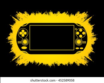 Game designed on grunge frame background graphic vector.