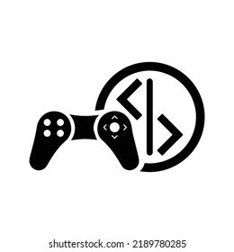 Game Develop Icon. Black Vector Graphics.