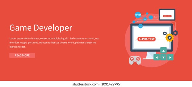Game Developer Conceptual Banner Design