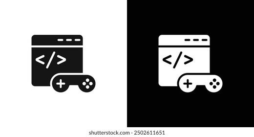 Game developing icon logo set vector