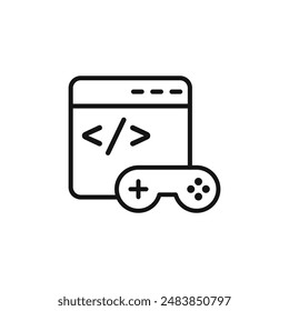 Game developing icon logo sign vector outline