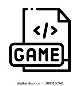 game development coding icon vector. game development coding sign. isolated contour symbol illustration