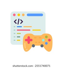 Game development Flat Icons, Vector illustration