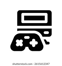 game development glyph icon. Strong and solid vector icon for websites, mobile interfaces, presentations, and visual branding. High quality and easy to edit.