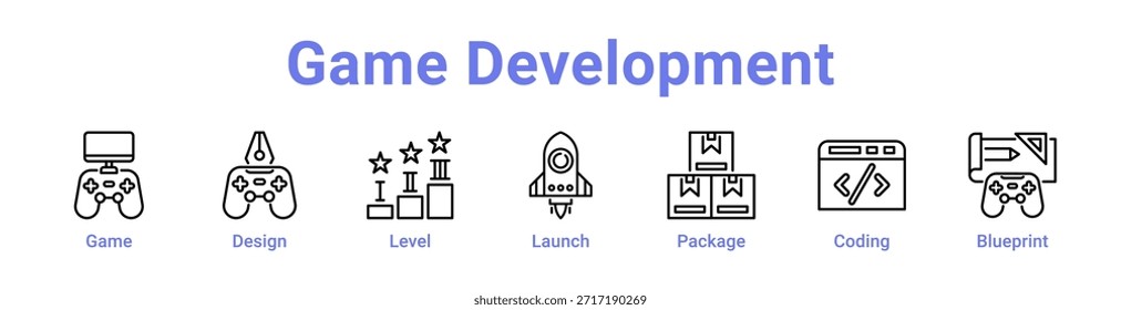 -Game Development icon banner and collection