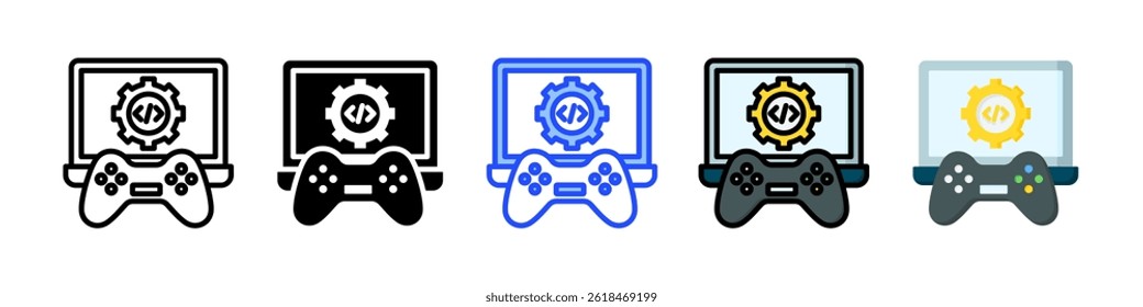 Game Development Icon Collection With Multiple Styles