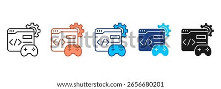 Game Development Icon Set Multiple Style Collection
