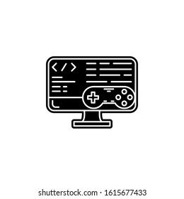 game development icon. Simple glyph, flat vector of game development icons for ui and ux, website or mobile application