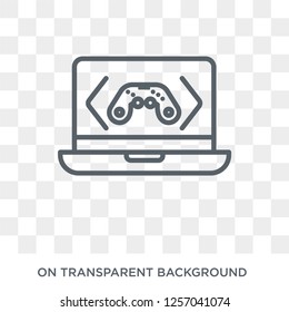 Game development icon. Trendy flat vector Game development icon on transparent background from Programming collection. High quality filled Game development symbol use for web and mobile