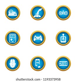Game development icons set. Flat set of 9 game development vector icons for web isolated on white background