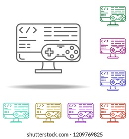 game development outline icon. Elements of Game development in multi color style icons. Simple icon for websites, web design, mobile app, info graphics