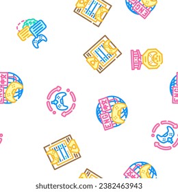 game development software vector seamless pattern thin line illustration