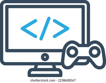 Game development Vector Icon which is suitable for commercial work and easily modify or edit it
