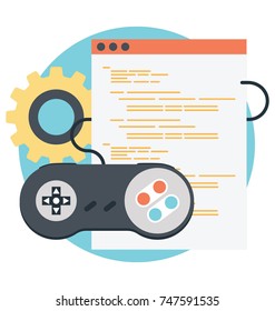 Game Development and video games marketing Vector Icon