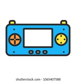 game device illustration symbol object. Flat icon style concept design