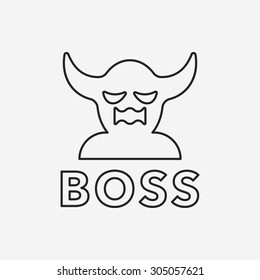 Game devil line icon