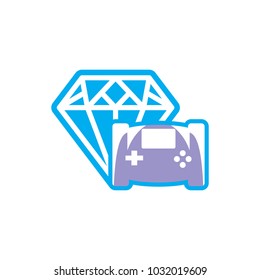 Game Diamond Logo Icon Design