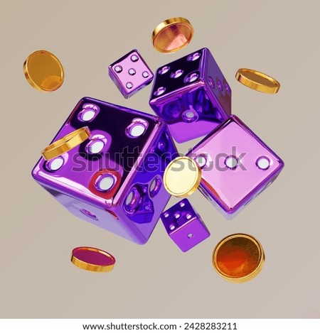 game dice casino 3d vector