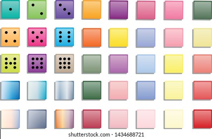 
GAME DICE COLORED GAME BUTTON