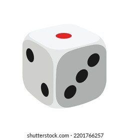 Game dice emoji vector symbol illustration