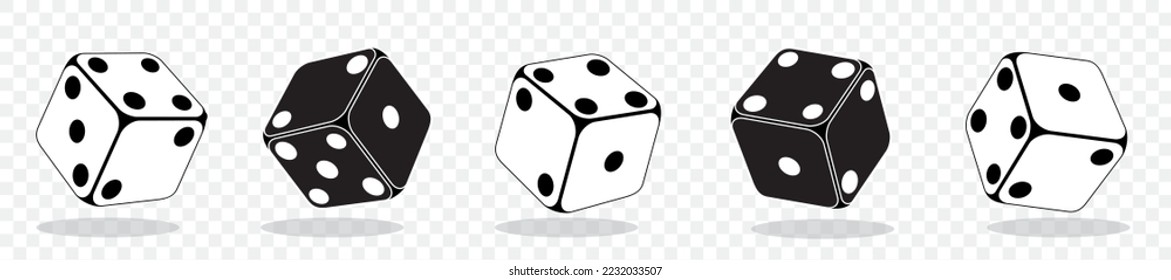 Game dice in flight Casino dice