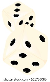 Game dice for gambling. Vector illustration. Object.