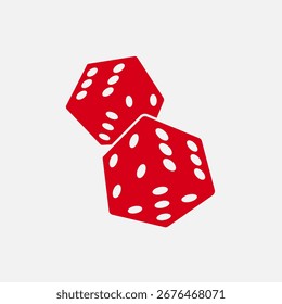 Icono gráfico de dados de juego. Signo de dados aislado en el fondo blanco. Ilustración vectorial