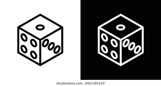Juego de iconos de dados. Símbolo de Vector de juego y juego de Tablero.