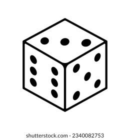 Game Dice Isometric Icon Isolated Vector Illustration