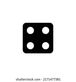 Game dice. Set of game dice, isolated on white background. Dice in a flat and linear design from one to six. 