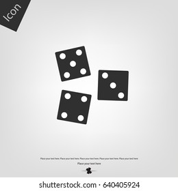 Game dice vector icon