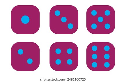 Game dice vector icon. Black vector icon isolated on white background game dice.