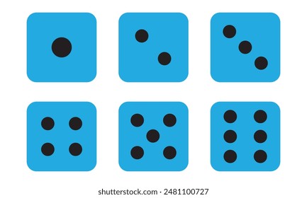 Game dice vector icon. Black vector icon isolated on white background game dice.