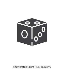 Game dice vector icon. filled flat sign for mobile concept and web design. Casino dice glyph icon. Symbol, logo illustration. Pixel perfect vector graphics