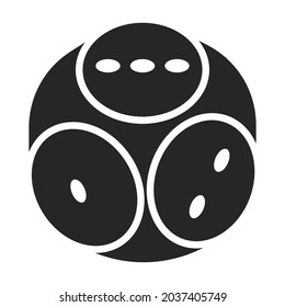 Game dice vector icon.Black vector icon isolated on white background game dice.