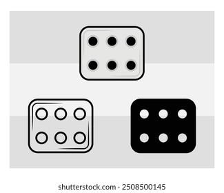 Juego Die, Dice Silhouette, Dice Vector, Clipart, eps, juego,