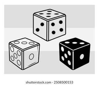 Juego Die, Dice Silhouette, Dice Vector, Clipart, eps, juego,