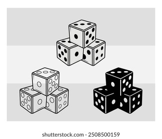 Juego Die, Dice Silhouette, Dice Vector, Clipart, eps, juego,